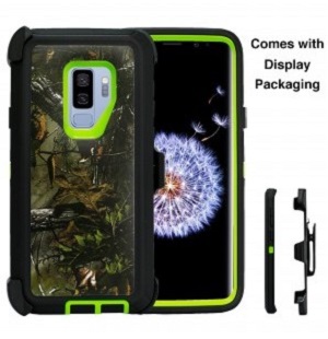 Samsung Galaxy S9 Plus Defender Box GREEN Camo
